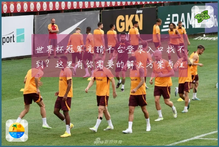 世界杯冠军竞猜平台登录入口找不到？这里有你需要的解决方案与注意事项