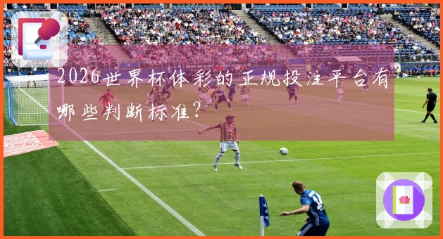 2026世界杯体彩的正规投注平台有哪些判断标准？